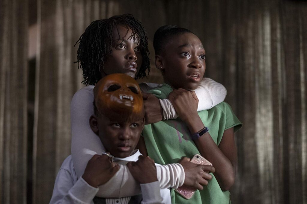 Lupita Nyong'o, Evan Alex, and Shahadi Wright Joseph in Us