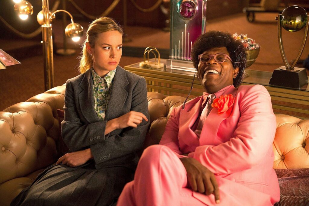 Brie Larson and Samuel L. Jackson in Unicorn Store