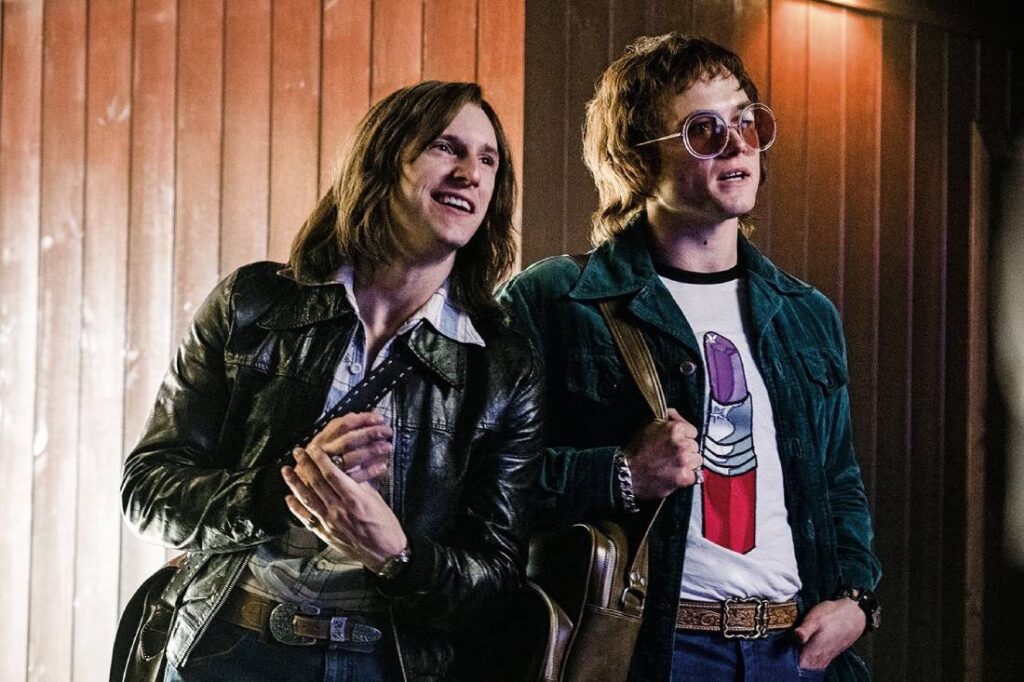 Jamie Bell and Taron Egerton in Rocketman