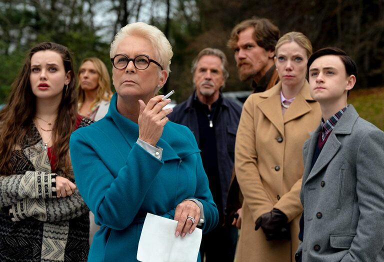 Jamie Lee Curtis, Michael Shannon and Toni Colette in Knives Out