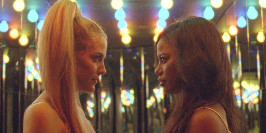 Riley Keough and Taylour Paige in Zola