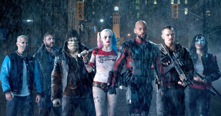 Margot Robbie, Will Smith, Joel Kinnaman and the cast of Suicide Squad