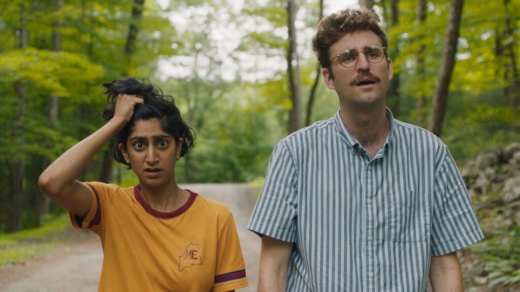 Sunita Mani and John Paul Reynolds in Save Yourselves