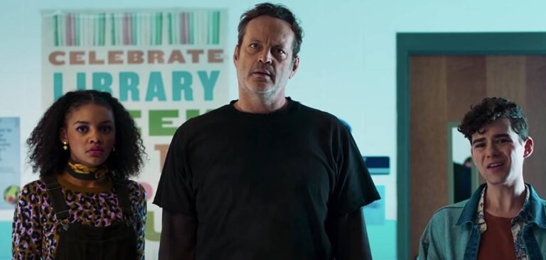 Celeste O'Connor, Vince Vaughn and Misha Osherovich in Freaky