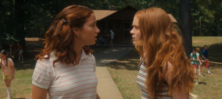 Emily Rudd and Sadie Sink in FEAR STREET PART 2: 1978