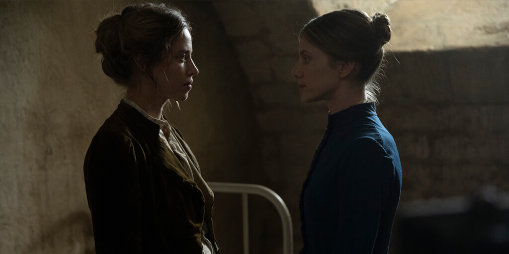 Lou de Laâge and Mélanie Laurent in THE MAD WOMEN'S BALL at TIFF 2021