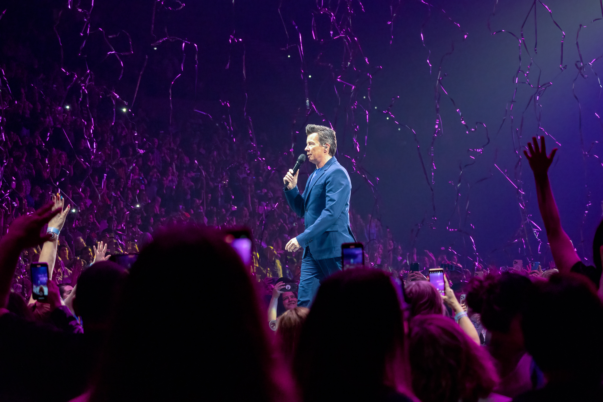 Rick Astley performs at Moda Center in Portland, OR on June 5, 2022.
