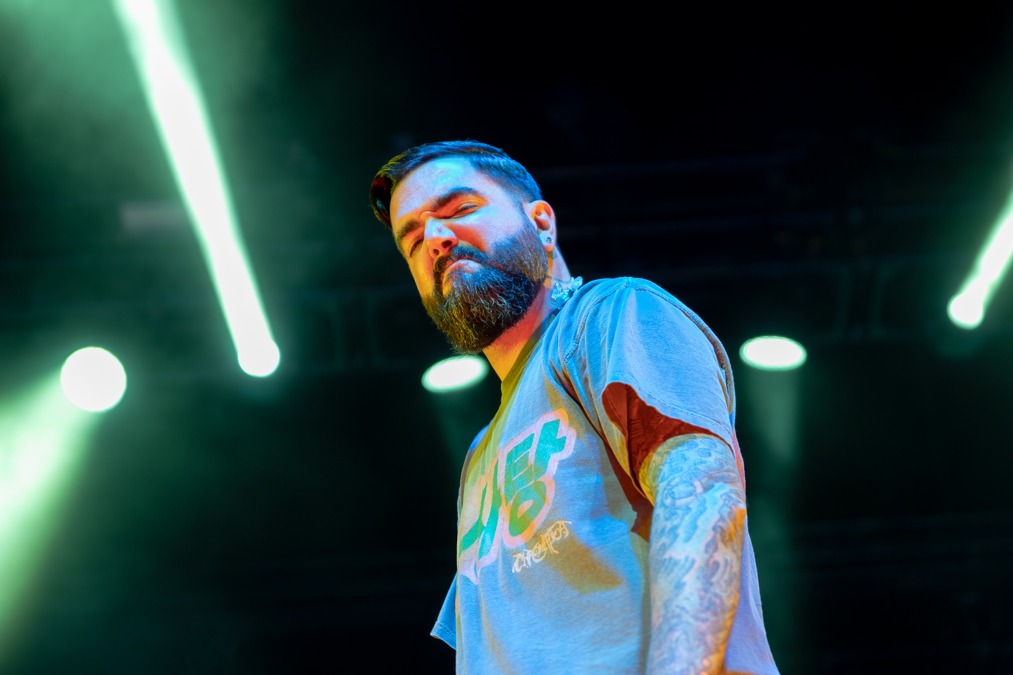A Day to Remember perform at Moda Center Theater of the Clouds in Portland, Oregon on October 10, 2022.