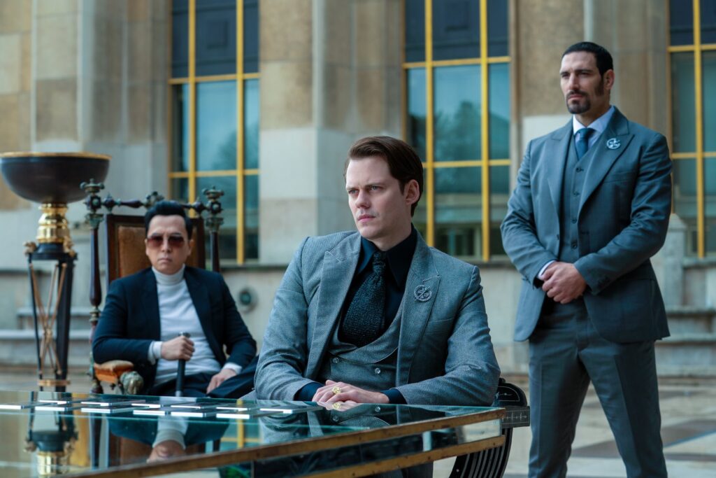 Bill Skarsgard and Donnie Yen in JOHN WICK CHAPTER 4.