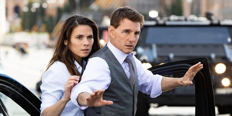 Hayley Atwell and Tom Cruise in MISSION: IMPOSSIBLE - DEAD RECKONING, PART ONE