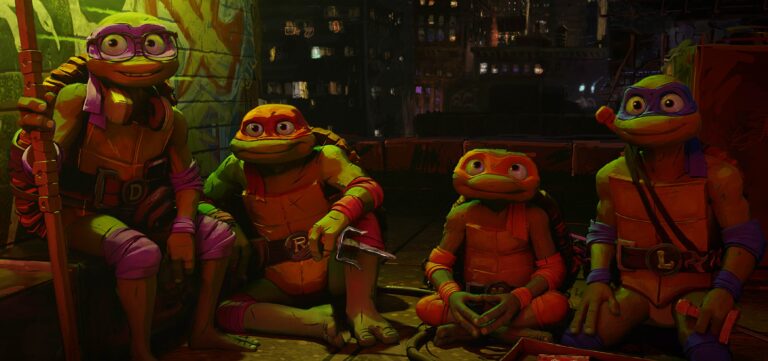 L-r, DONNIE, RAPH, MIKEY and LEO in PARAMOUNT PICTURES and NICKELODEON MOVIES Present A POINT GREY Production “TEENAGE MUTANT NINJA TURTLES: MUTANT MAYHEM”