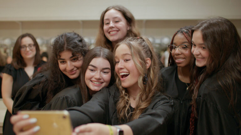 A still from Girls State by Jesse Moss and Amanda McBaine, an official selection of the Premieres program at the 2024 Sundance Film Festival. Courtesy of Sundance Institute | photo courtesy of Apple.