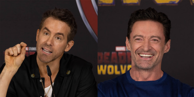 Ryan Reynolds and Hugh Jackman at the DEADPOOL AND WOLVERINE press conference in Berlin. Photo by Brent Hankins