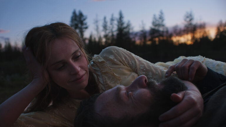 Joel Edgerton and Felicity Jones appear in Train Dreams by Clint Bentley, an official selection of the 2025 Sundance Film Festival. Courtesy of Sundance Institute | photo by Adolpho Veloso.