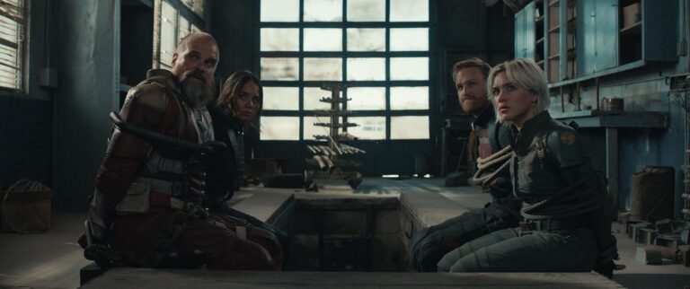 Wyatt Russell, David Harbour, Hannah John-Kamen, and Florence Pugh in Thunderbolts*